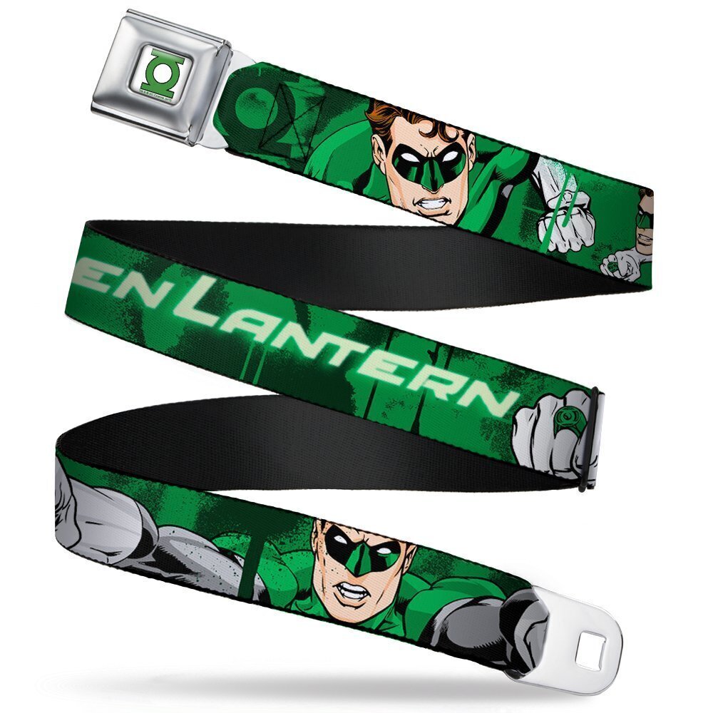 2294 Buckle-down Seatbelt Green Lantern Wgl002 Belt, Multicolor, 1.5 Wide